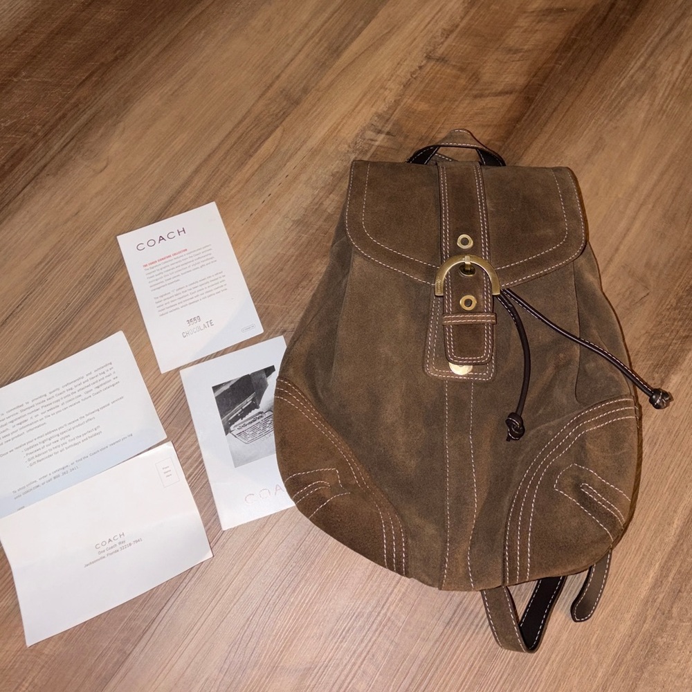 Special edition fall of 2004 brown suede Coach backpack style bag